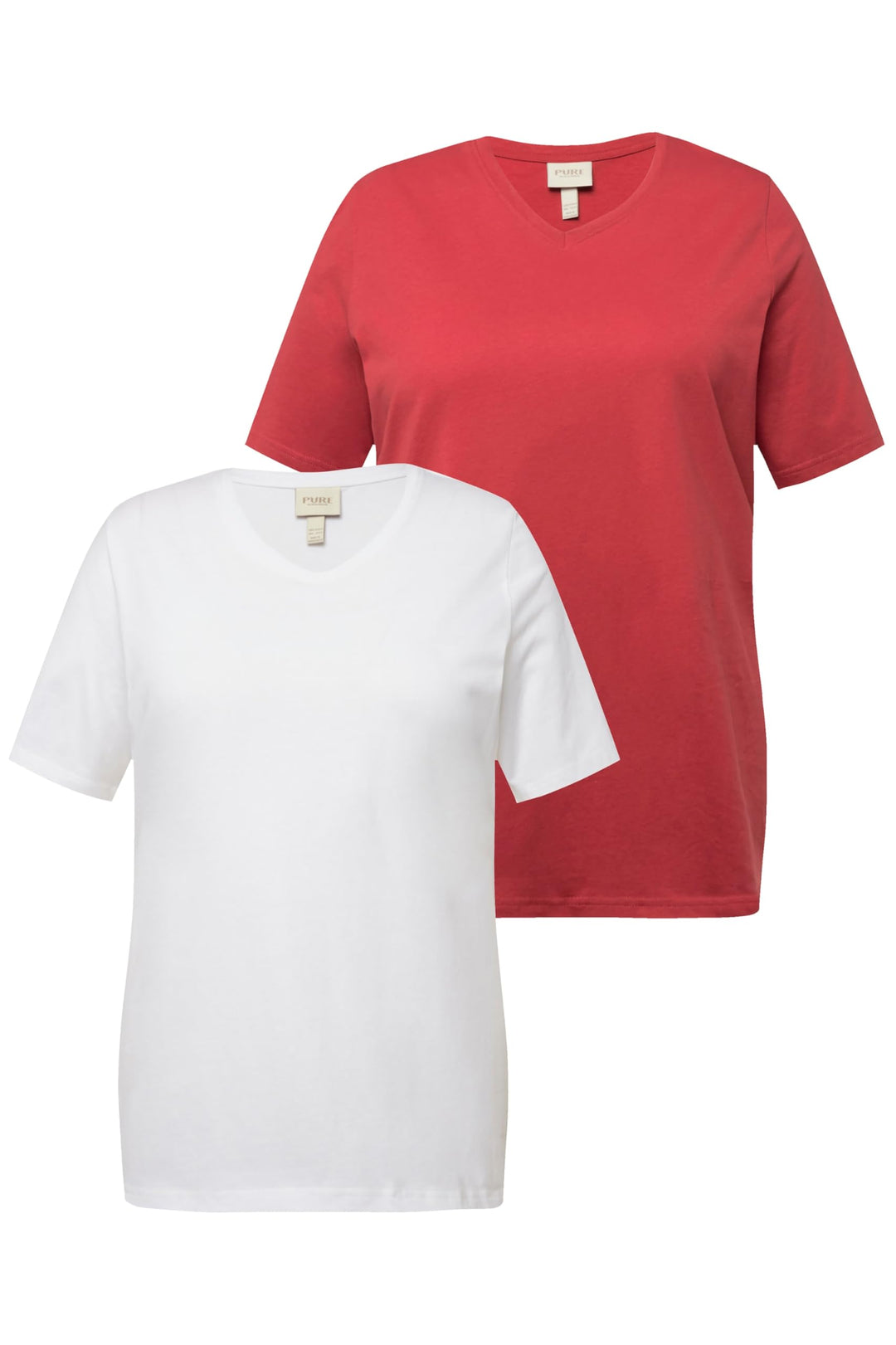 Ulla Popken Damen T-Shirt, 42-44 Koralle