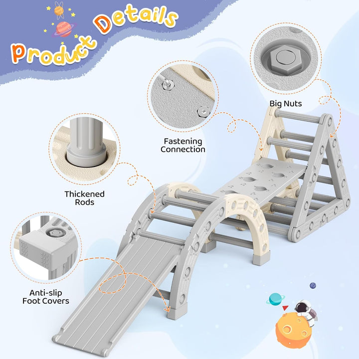 Toddler Klettergerüst, Stativ-Kletterleiter aus Kunststoff, für Kinder, Montessori Outdoor,Indoor-Sp