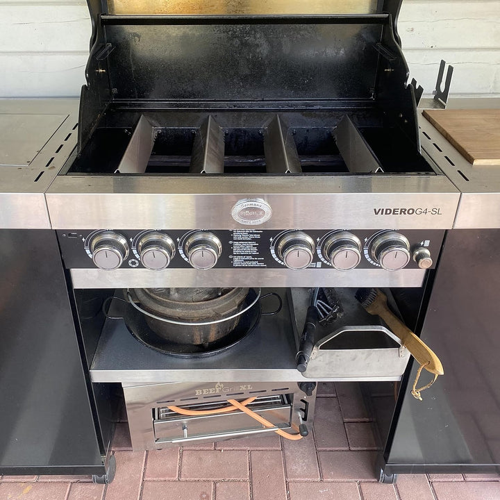 Grillrost.com Das Original Edelstahl Aromaschiene für Rösle Brennerabdeckung für Videro G4-SL und G4