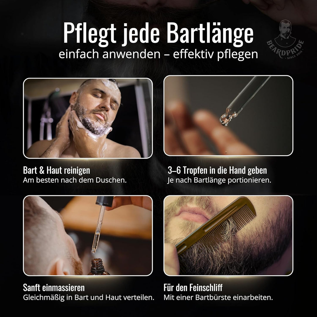 Beardpride® Let it grow! Bartöl | Unterstützt Bartwachstum | Entwickelt für gesunden und gepflegten