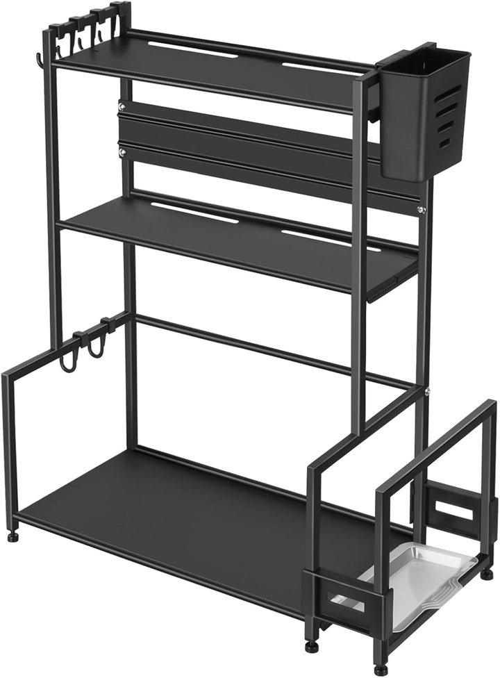 Organizer für Küchenspüle, Metall, Aufbewahrung unter der Spüle, Schublade mit 6 Haken, höhenverstel