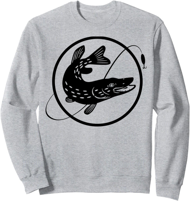 Anglergeschenk, Angler Hoodie, Fischer Hecht T-shirt Angel Sweatshirt