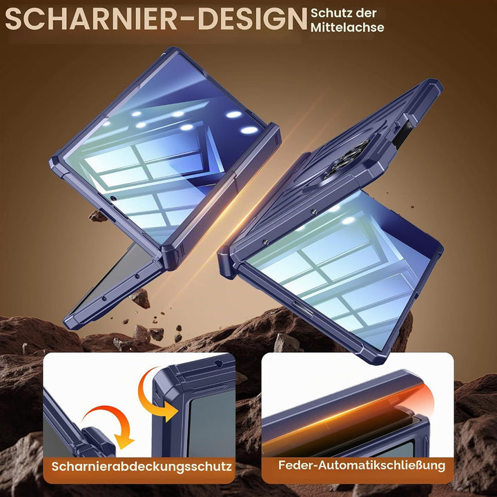 spoovcto für Samsung Galaxy Z Fold 7 Hülle: Dualer Ständer Horizontal/Vertikal, Militärstandard Scha