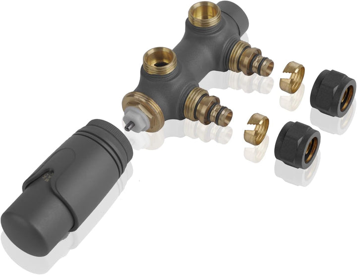 S SIENOC H-Ventil Anschlussgarnitur Mittelanschluss/Radiator Valves Thermostat Für Badheizkörper Mit