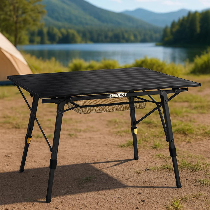 ONBEST Camping Klapptisch – Campingtisch klappbar – Angeltisch, Gartentisch 2 Personen – mit robuste