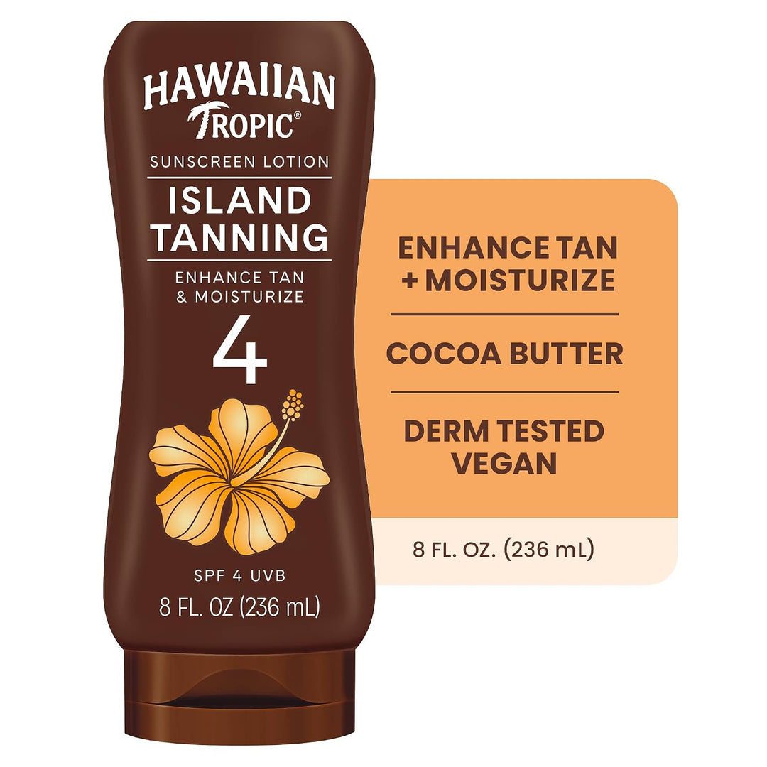 Hawaiian Tropic Tanning Lotion SPF#4 235 ml (Sonnenschutzmittel) LSF 4 236 ml (1er Pack), LSF 4 236