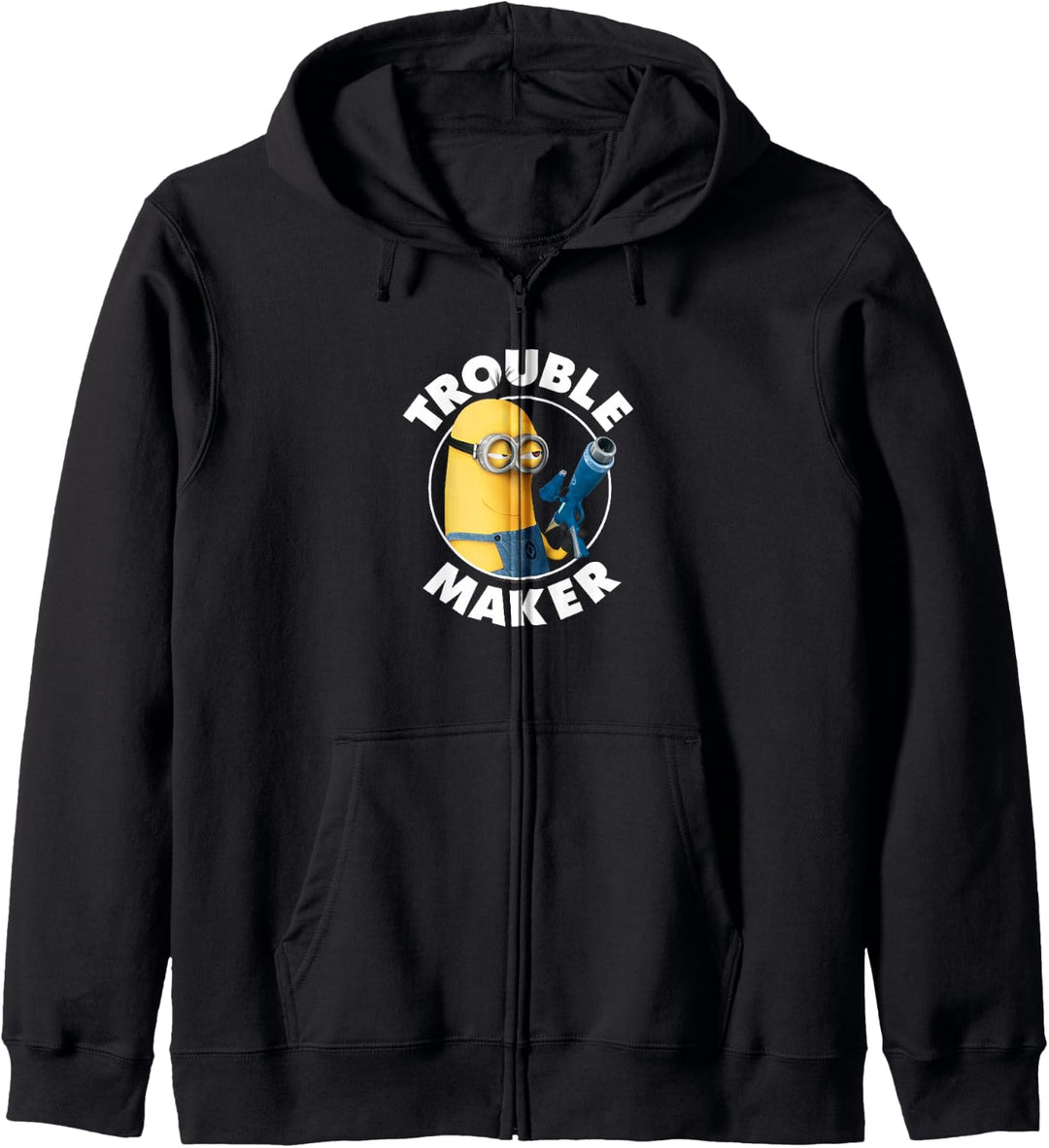 Despicable Me Minions Tim Troublemaker White Text Kapuzenjacke