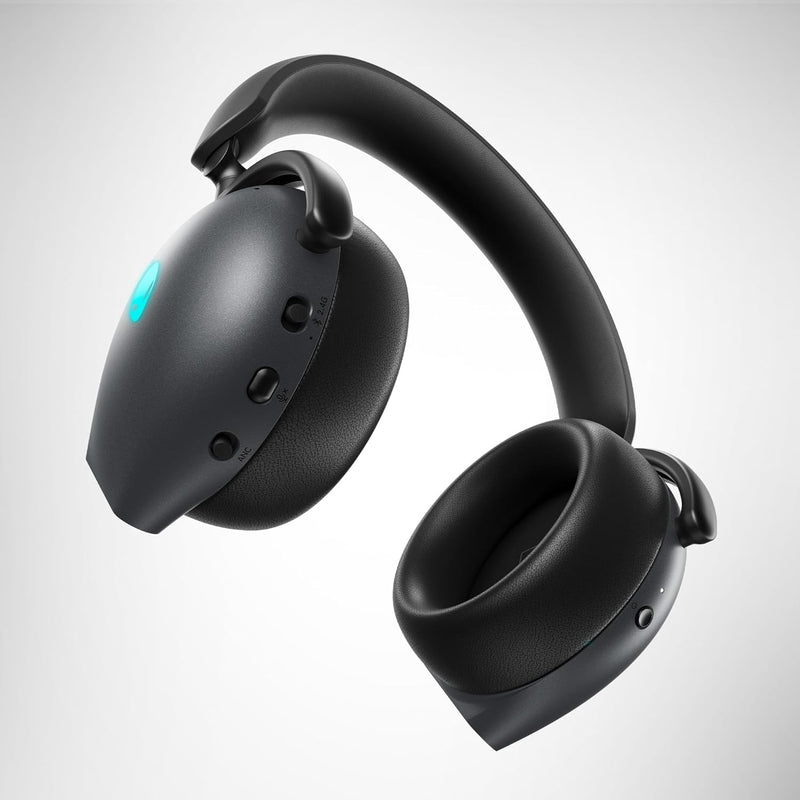 Alienware Tri-Mode Wireless Gaming Headset | AW920H (Dark Side of The Moon), Black, 17.4 cm