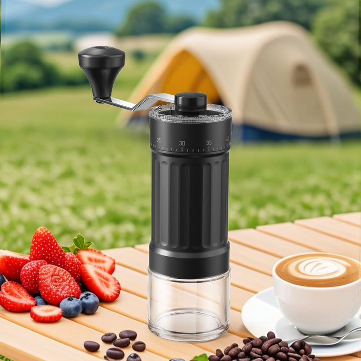 Tragbarer Kaffeemühle Konischer Mahlwerk für Espresso French Press Pour Over Doppellager Äusserer Ei