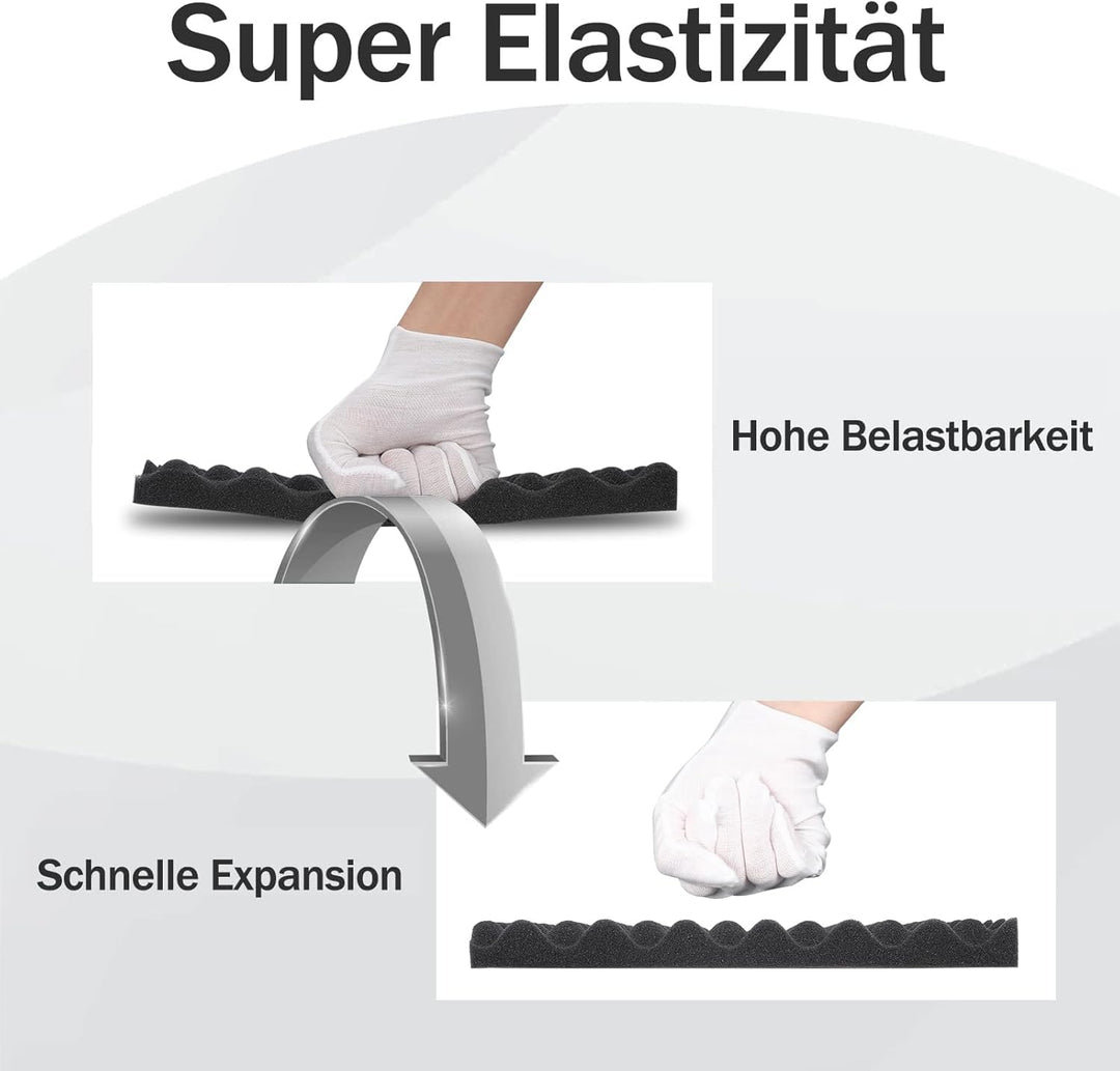 Akustikschaumstoff , 36 Stück Akustikpaneele Schalldämmung, Noppenschaum Schwarz Hochdicht, Schallsc
