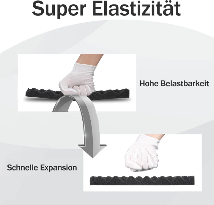 Akustikschaumstoff , 36 Stück Akustikpaneele Schalldämmung, Noppenschaum Schwarz Hochdicht, Schallsc