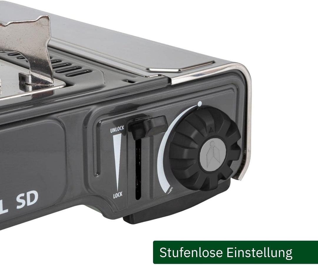 BRUNNER: Gas-Kochplatte Einflammig Outdoor - Mit Piezozündung 2,2 kW - Gasherd Mit Zündsicherung - D