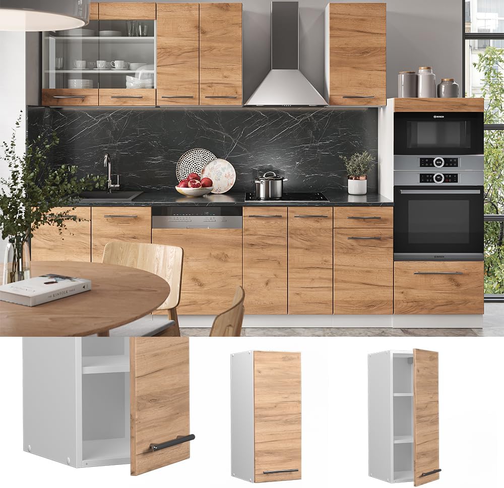 Vicco Hängeschrank Fame-Line, Goldkraft Eiche/Weiss, 30 cm Goldkraft Eiche Hängeschrank 30 cm, Goldk