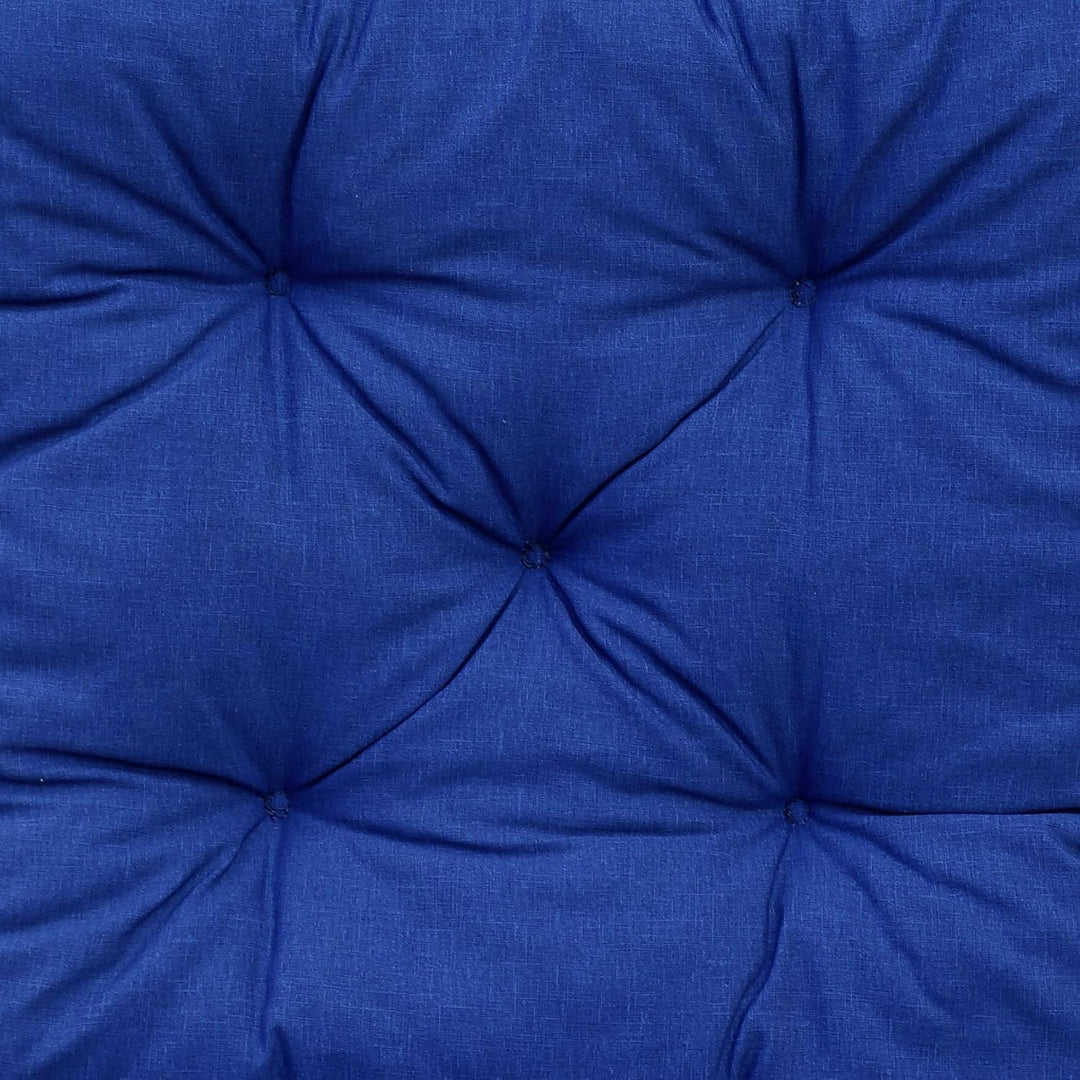 Ambientehome Sitzkissen Auflage Sitzpolster, 50 x 50 x 8 cm, 2er Set, blau, Blau