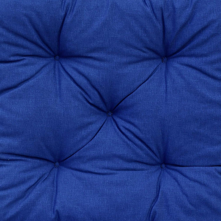 Ambientehome Sitzkissen Auflage Sitzpolster, 50 x 50 x 8 cm, 2er Set, blau, Blau