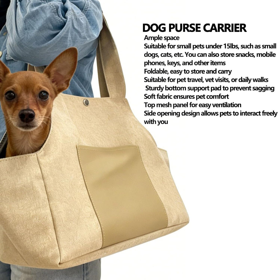 Focket Hundetragetasche, Weiche Haustiertasche mit Fächern, Faltbare, Leichte Hundetragetasche, Trag