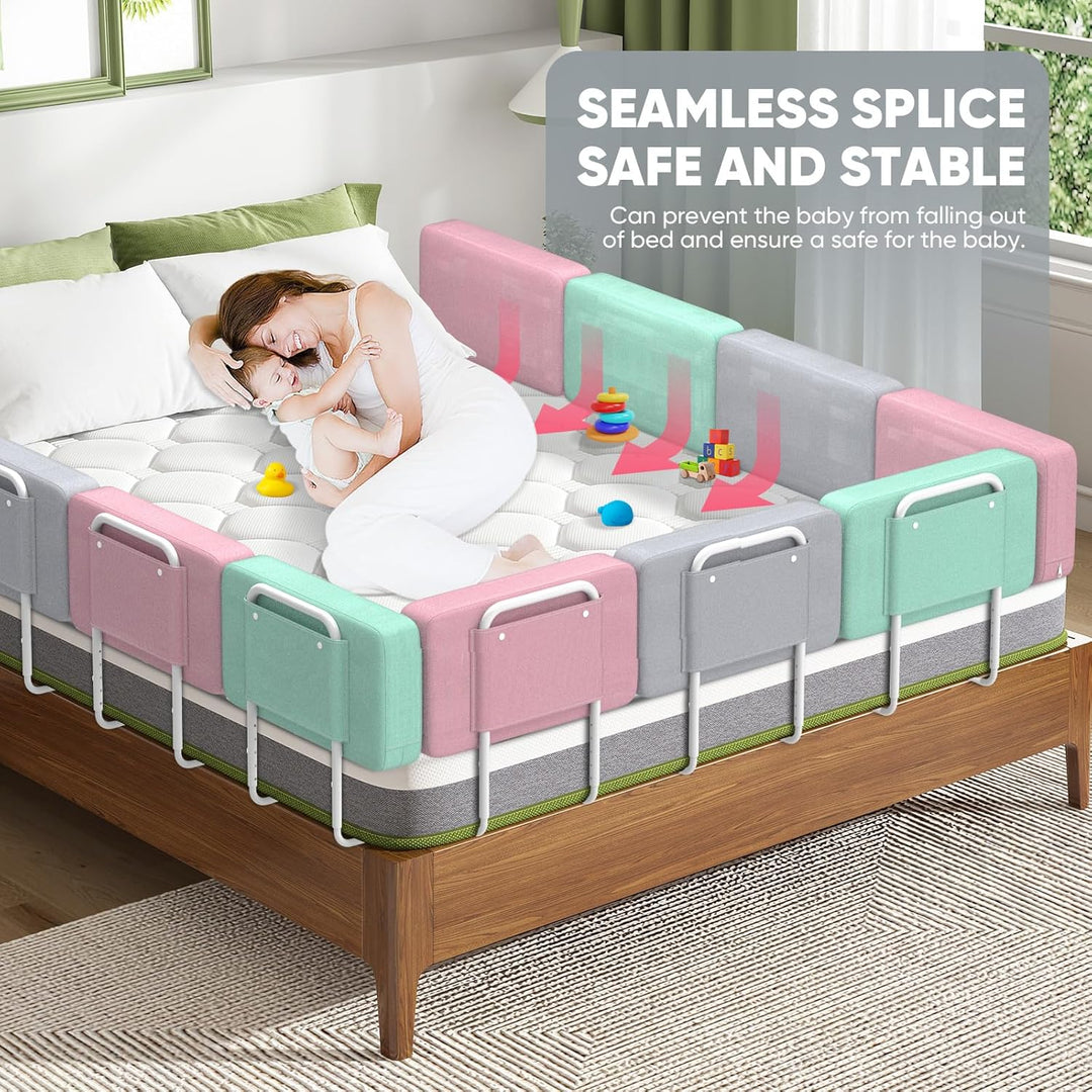 Kidsgigglz Bettgitter 50cm，Bettschutzgitter für Kinder，Rausfallschutz Bett，Baby Bettschutzgitter，Höh