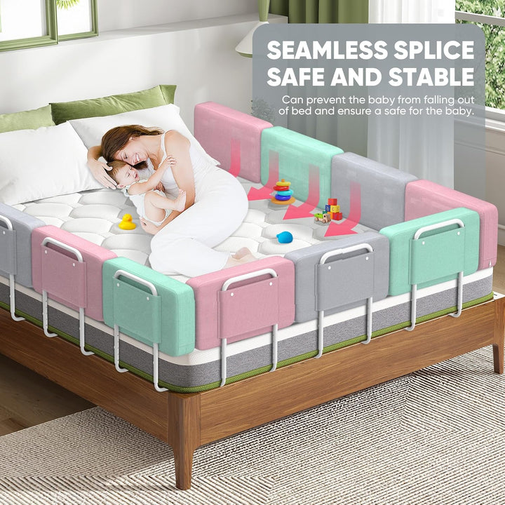 Kidsgigglz Bettgitter 50cm，Bettschutzgitter für Kinder，Rausfallschutz Bett，Baby Bettschutzgitter，Höh