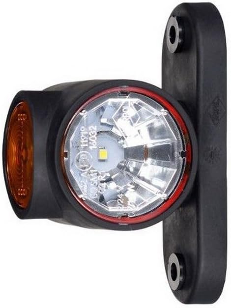 2 x Gummibremsleuchten LED 12 V 24 V mit Kontrollschild E Positionslicht LKW PKW Lampe weiss rot ora