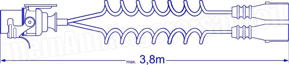 meinAnhängerersatzteil Telekabel Elektrowendel Spiralkabel LKW Kabel 24V 15 pol ISO 12098-2X 7pol.