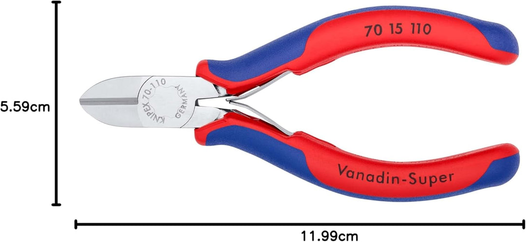 Knipex Seitenschneider verchromt, mit Mehrkomponenten-Hüllen 110 mm 70 15 110 Single, Single