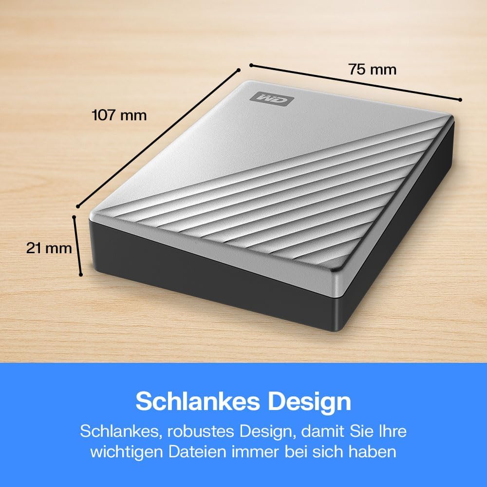 WD My Passport Ultra for Mac externe Festplatte 4 TB (mobiler Speicher, herunterladbare Software, Pa