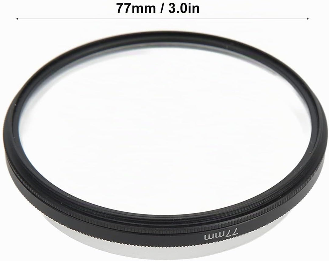 Zunate Doppelseitiger Spezialeffektfilter, 77 mm Fraktal Fotografie Prismenkamerafilter, mit Geister