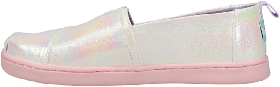 TOMS Mädchen Glitter Alpargata Flache Slipper 31 EU Weiss, 31 EU Wei&#xDF;