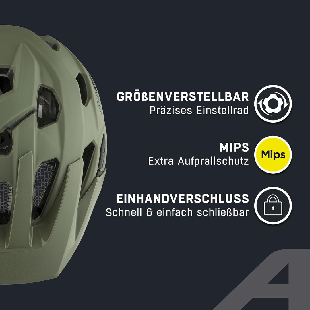Alpina PLOSE MIPS Helmet 2023 Olive matt 52-57 cm, 52-57 cm