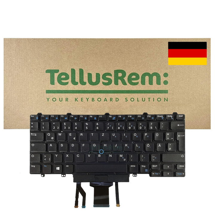 TellusRem ersatztastatur Deutsche Hintergrundbeleuchtung für Dell Latitude E5450, Latitude E7450, La