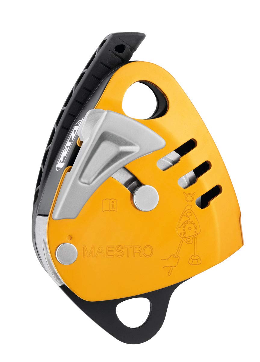 PETZL Unisex-Adult Maestro Descender S gelb, S gelb
