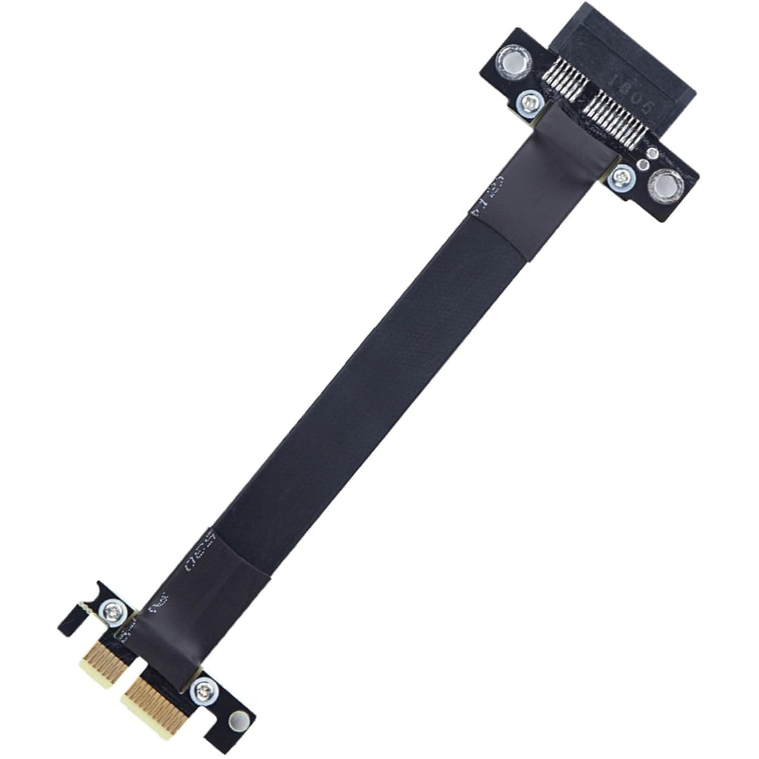 H!Fiber.com PCIe 3.0 X1 Extender Kabel, gerade nach gerade, Kabellänge 20-cm, 85 Ohm 20cm 20cm, 20cm