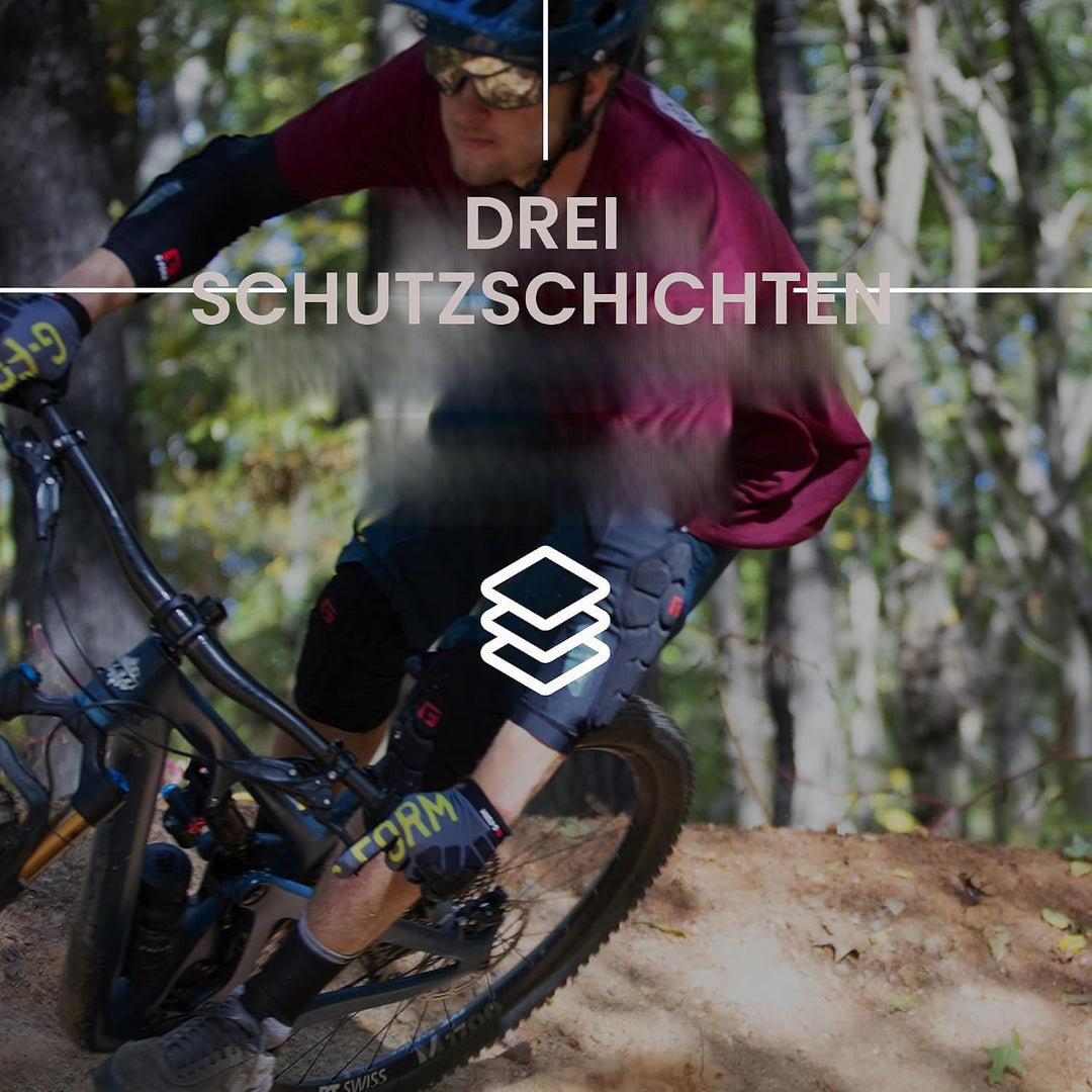 G-Form Pro-Rugged MTB Ellenbogenpads - Pads Dirt Bike Gear - Ellenbogenpads - Schwarz, Erwachsene Sm