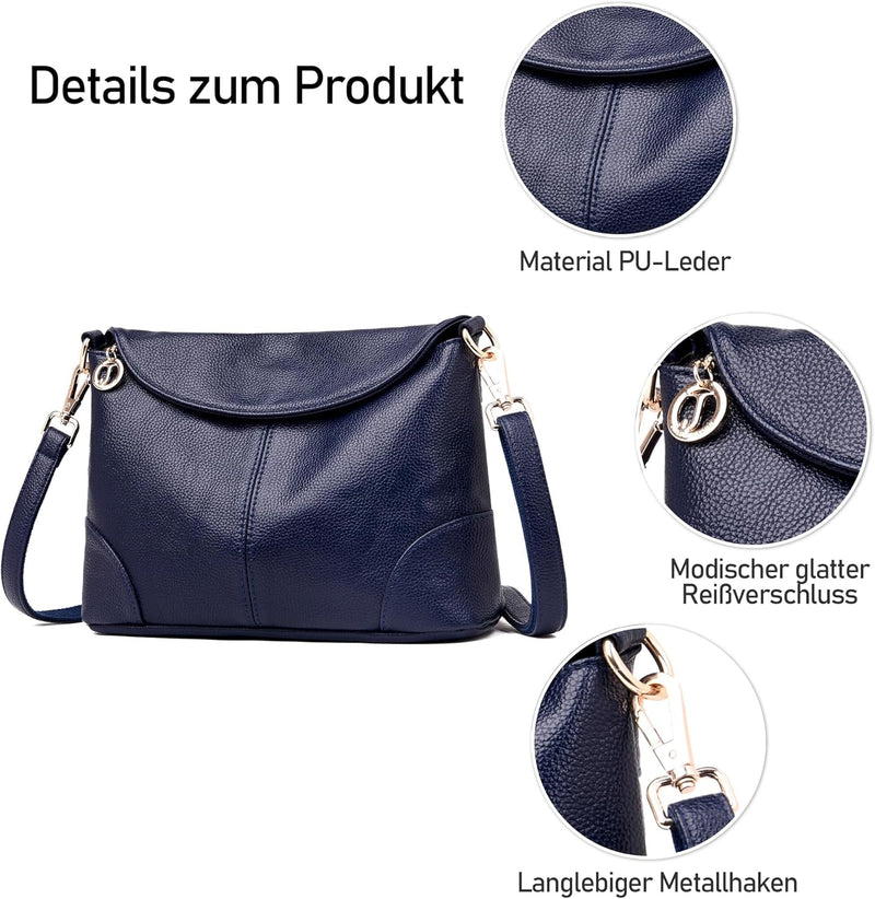 DORRISO Elegant Damen Umhängetasche Frauen Handtasche Schultertasche Casual Umhängetaschen Damen Rei