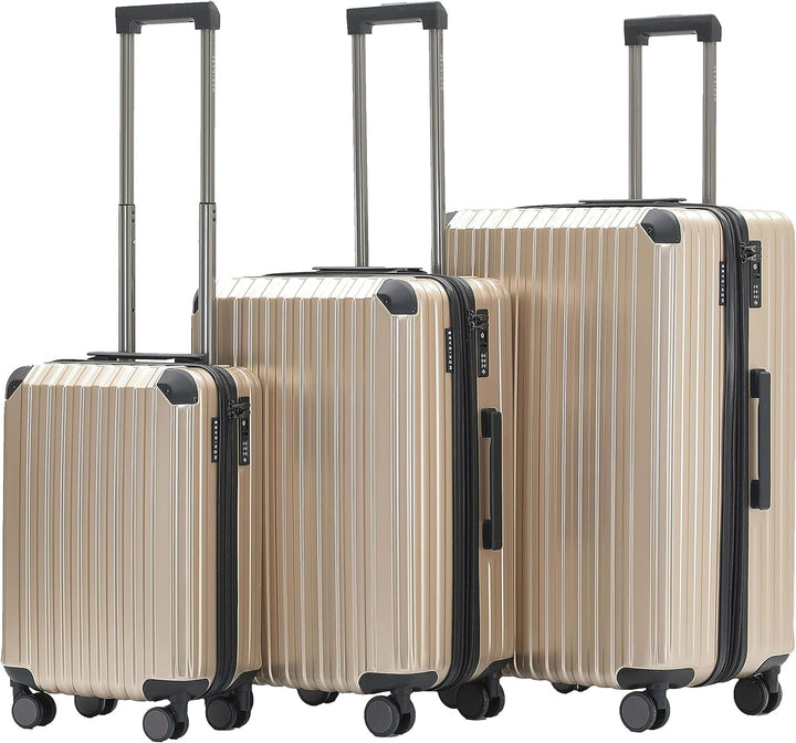Münicase M816 TSA-Schloss Koffer Reisekoffer Trolley Kofferset Hardschale Boardcase Handgepäck (Cham