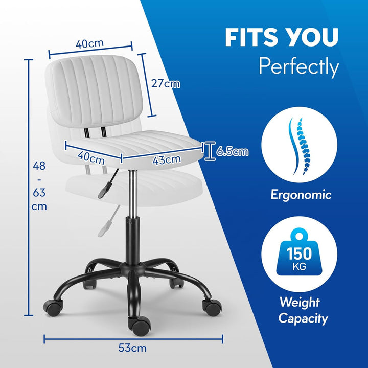 Ergonomischer Rollhocker mit Rückenlehne Arbeitshocker Drehhocker Rollhocker 360° drehbar Höhenverst