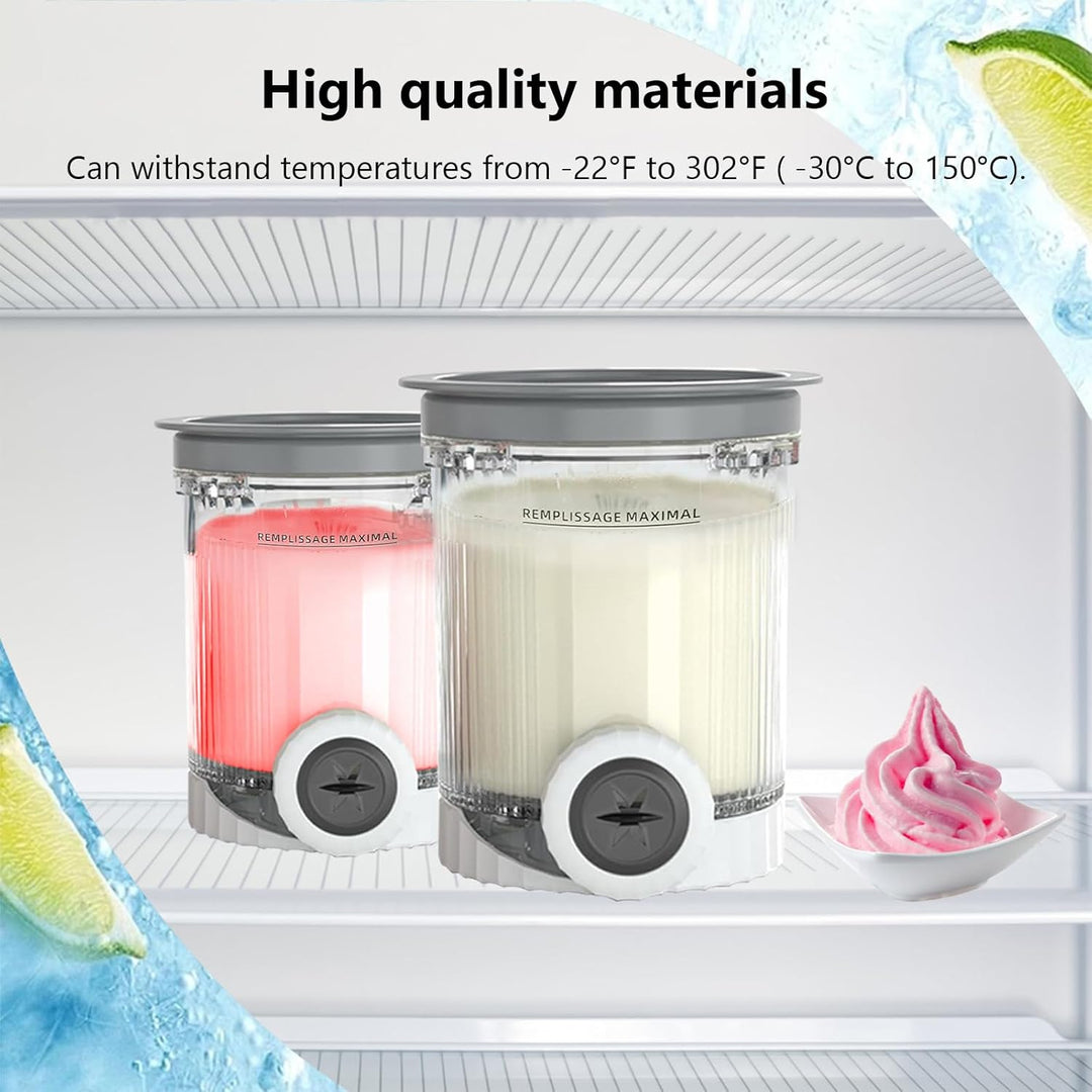 4er-Ninja Creami Swirl - Pack Behälter für Ninja Creami Swirl Pints und Deckel, Eisbehälter Ko