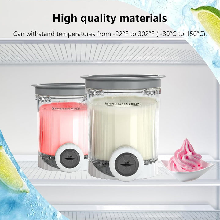 4er-Ninja Creami Swirl - Pack Behälter für Ninja Creami Swirl Pints und Deckel, Eisbehälter Ko