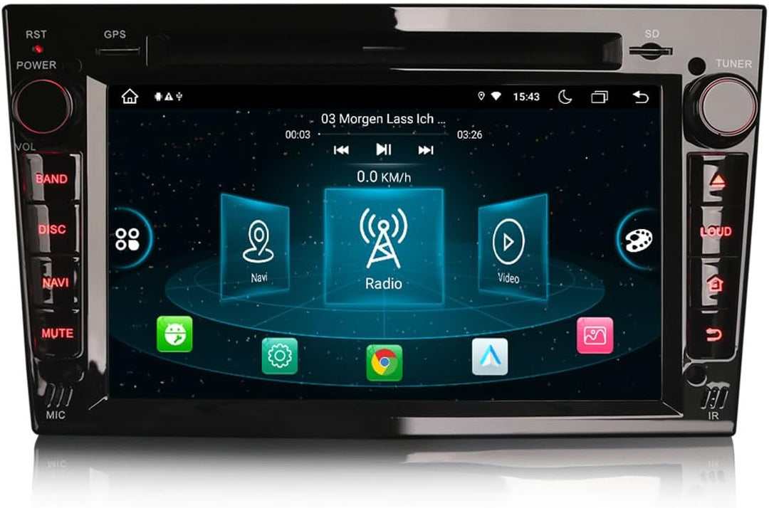 Erisin 7 Zoll 8-Kern 4GB+64GB Android 12 Autoradio Bluetooth GPS Navi Für Opel Corsa D/C Astra H Mer