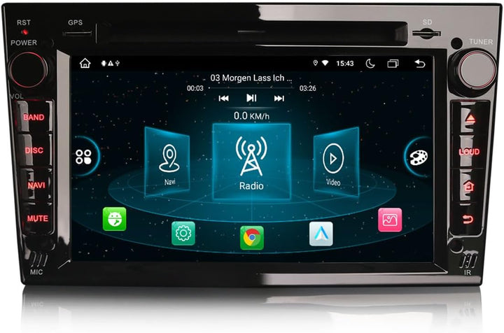 Erisin 7 Zoll 8-Kern 4GB+64GB Android 12 Autoradio Bluetooth GPS Navi Für Opel Corsa D/C Astra H Mer