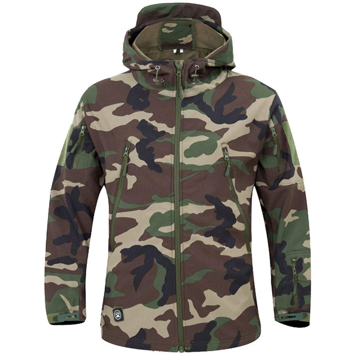 MakingDa Wasserdichte Herren-Jacke, lässiger Kapuzenmantel, Softshell-Fleece-gefüttert, Laufjacken,