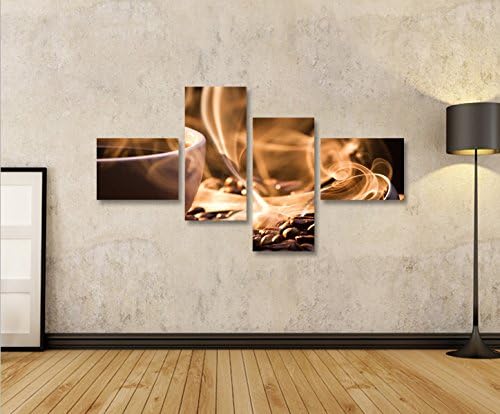 islandburner Bild Bilder auf Leinwand Kaffeebohnen 4L XXL Poster Leinwandbild Wandbild art up your l