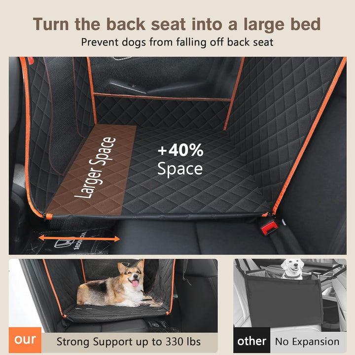 pecute Hunde Autositz XL 70 * 61 * 55 cm, Verstärkter Hundesitz Auto für Mittlere und Grosser Hunde