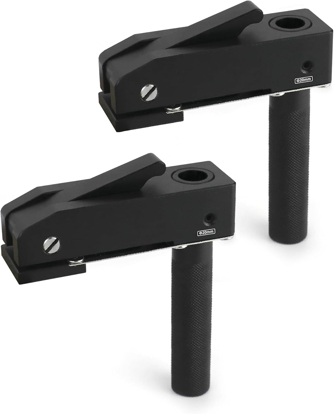QWORK® 2er Pack Verstellbare Niederhalteklemme Werkbank Niederhalter Clip mit 3 Stufige Klemmkraft -