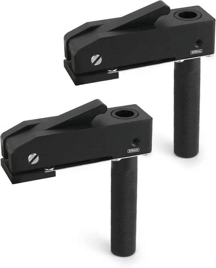 QWORK® 2er Pack Verstellbare Niederhalteklemme Werkbank Niederhalter Clip mit 3 Stufige Klemmkraft -