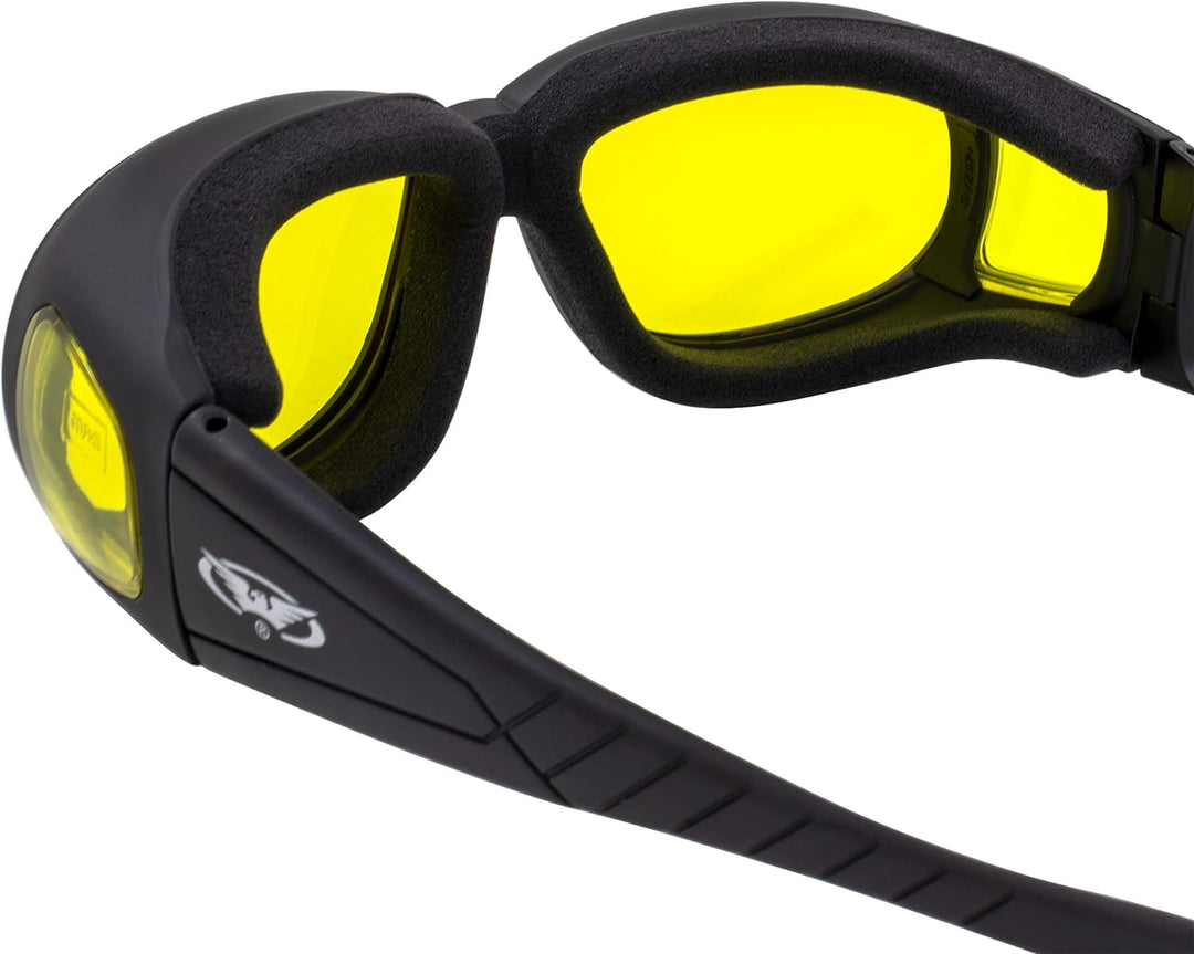 Global Vision Herren Sonnenbrille Black Frame/Yellow Lens Einheitsgrösse, Black Frame/Yellow Lens