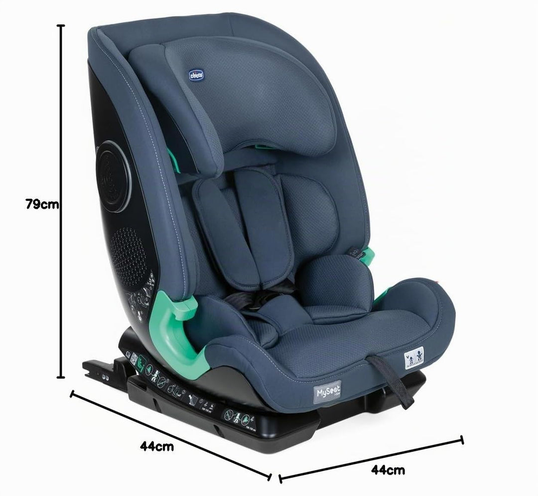 Chicco MySeat, Autositz, mit Isofix-System, Verwendung mit Integrierten Gurten und mit Autogurten, L