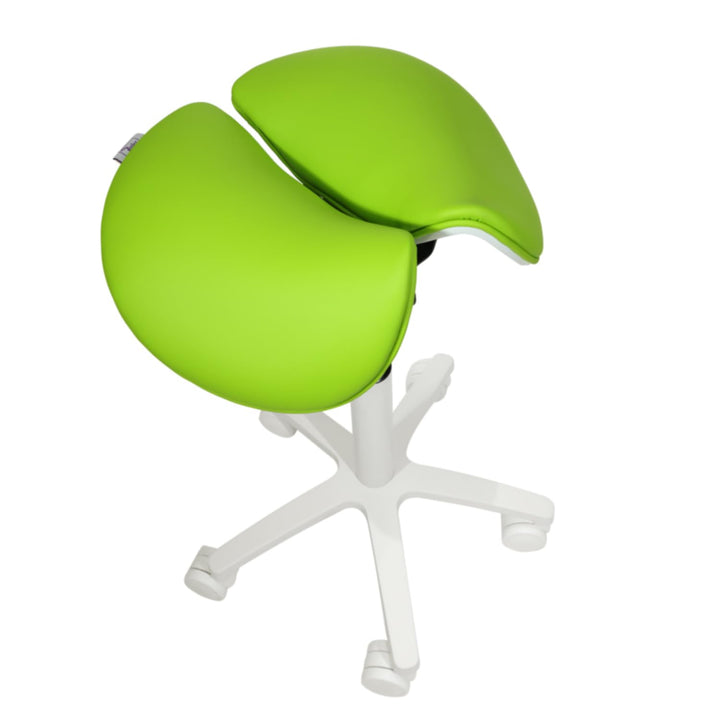 Teqler Sattelhocker mit geteilter Sitzfläche apfel