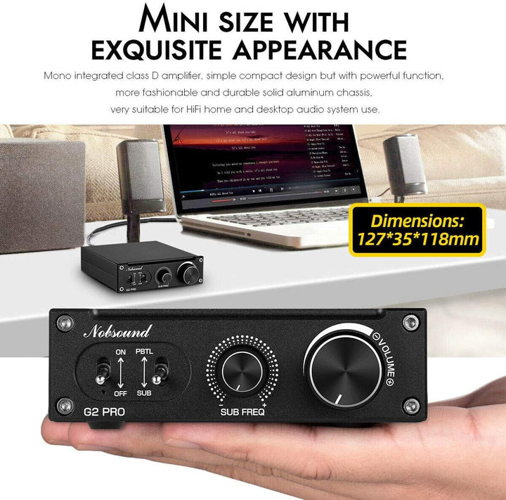 Nobsound G2 PRO 300W Mini HiFi Subwoofer/Vollfrequenz Mono Leistungsverstärker Audio Verstärker