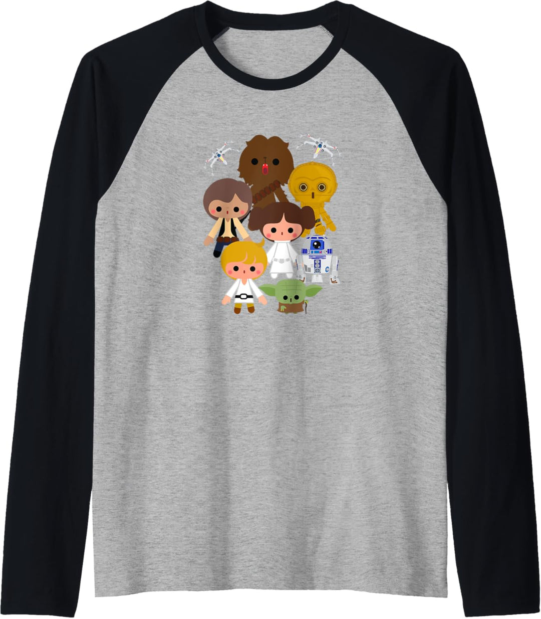 Star Wars Cute Kawaii Style Heroes Raglan
